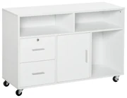 HOMCOM Mobilier Suport Imprimantă Dulapior Multifuncțional Design Compact și Elegant pentru Birou și Acasă | Aosom Romania