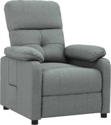 vidaXL Fotoliu rabatabil, gri închis, material textil