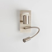 Lampă LED de perete Brilagi NUBILA 1xE27/25W/230V + LED/3W crom mat/gri