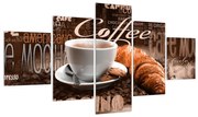 Tablou cu cafea și croissanți (125x70 cm), în 40 de alte dimensiuni noi