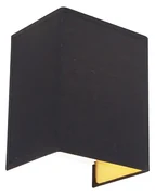 Lampa de perete moderna neagra si aurie - Vete