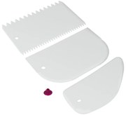Set 3 spatule din plastic Metaltex, alb
