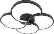 BRILAGI - Plafonieră LED VELO, 42 W, 230 V, 4000 K, Ø 52 cm, negru