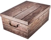 Cutie de depozitare cu capac Lemn, gri, 51 x 37 x24 cm
