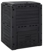 vidaXL Compostor de grădină, negru, 280 L, polipropilenă