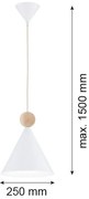 Lustră pe cablu Argon 8629 KEGEL 1xE27/15W/230V alb