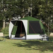 vidaXL Cort de Camping Verde 420 x 420 x 227 cm Poliester