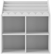 Biblioteca pentru copii BOOK NOOK SNOW 71x76 cm, alba