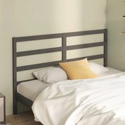 vidaXL Tăblie de pat, gri, 146x4x100 cm, lemn masiv de pin