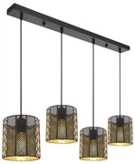 Lustra suspendata design modern ABINI negru 15450-4H GL