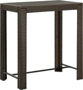 vidaXL Masă de bar de grădină, maro, 100 x 60,5 x 110,5 cm, poliratan