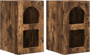 vidaXL Noptieră 2 pcs Stejar fumuriu 29,5 x 33,5 x 50 cm Lemn compozit