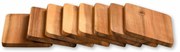 Kesper 28958 Set de plăci pentru raclette din lemn de acacia, 8 bucăți, 10 x 8 x 0,7 cm