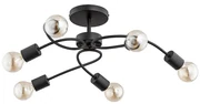 Lustră aplicată HELIX 6xE27/15W/230V neagră