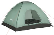 Outsunny Cort Iglu 2 Locuri Camping Ușă Fermoar Plasă Tantari Geantă Transport 206x185x120cm Verde | Aosom Romania