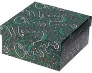 Cutie cadou de Crăciun, verde, 14,5x7x14,5 cm