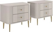 Set noptiera Vesper 56 cm - cashmir / picioare aurii