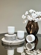 Set 4 Pahare Ceramica Senso Novum (Alb Perlat-Mat, 250ml) Gresie Glazurata Manual