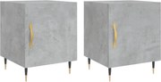vidaXL Noptiere, 2 buc., gri beton, 40x40x50 cm, lemn compozit