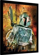 Poster înrămat Star Wars - Boba Fett Painted