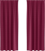 vidaXL Perdele Opaque cu Inel 2 pcs Roșu Vin 225 x 140 cm Poliester