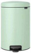 Cos de gunoi cu pedala Brabantia NewIcon 1008847, 20 L, Inchidere lina, Baza antiderapanta, Verde deschis