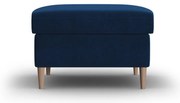 Taburet albastru cu tapițerie din catifea Kyoto – Cosmopolitan Design