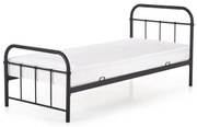 Pat de o persoană 90 cm Lashell 90 (fără saltea) (negru). 1039454