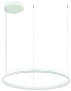 Lustra LED design modern circular ROTUNDA 80cm, alb mat
