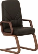 Scaun conferinta MAVIS EXTRA CF, Negru piele naturala