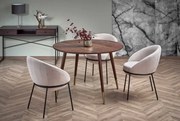 Set masa rotunda Domenico ø110 cm + 3 scaune K482 bej
