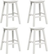 vidaXL Set bar de grădină 4 pcs Alb HDPE