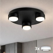 Brilagi - Plafonieră LED MONO 3x GX53/13W/230V, Ø 30 cm, negru