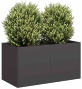 vidaXL Jardinier negru 80x40x40 cm Oțel laminat la rece