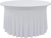 vidaXL Huse elastice de masă lungi, 2 buc., alb, 180x74 cm