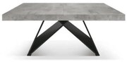 Masa Carole extensibila, picior Mdf - GRI CIMENT - 180 cm / 90 cm / 77 cm