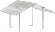 vidaXL Hood pentru coș de fum Argintiu 60 x 60 x 38 cm Oţel inoxidabil