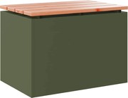 vidaXL Bancă de grădină Olivengrønn 60 x 40 x 43 cm Oțel