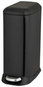 Coș de gunoi negru mat cu pedală din oțel 20 l Design – Wenko