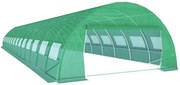 Solar de grădină, 6x14 m, 84 m², cadru din oțel, țeavă galvanizată, folie PE armată, 28 ferestre rulante, rezistent la UV, impermeabil, Verde, GH614,