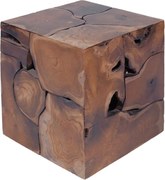 vidaXL Taburete, 4 buc., maro, 40x40x45 cm, lemn de tec masiv