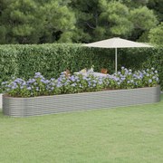 vidaXL Jardinieră argintiu 584x140x68 cm oțel vopsit electrostatic