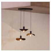 Lustră pe cablu Eglo 390395 SACEDA 3xE27/40W/230V negru/auriu