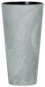 Ghiveci de flori TUBUS SLIM BETON EFFECT cuinserție 25 cm, gri, 25 cm