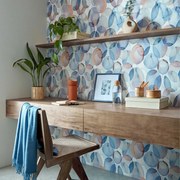 Tapet Honesty, Opal Blue Luxury Geometric, 1838 Wallcoverings, 5.3mp / rola