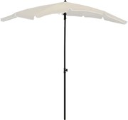 vidaXL Umbrelă de grădină cu stâlp, nisipiu, 200x130 cm