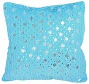 Față de pernă Fulgi de zăpadă turcoaz , 40 x 40 cm