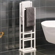 Suport prosop Vella, din metal pentru baie, 90 cm,alb