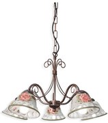 Candelabru 5 brate design clasic realizat manual din ceramica NAPOLI