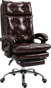 Scaun de Birou Ergonomic Vinsetto, Suport picioare, Inaltime Reglabila Maro | Aosom Romania